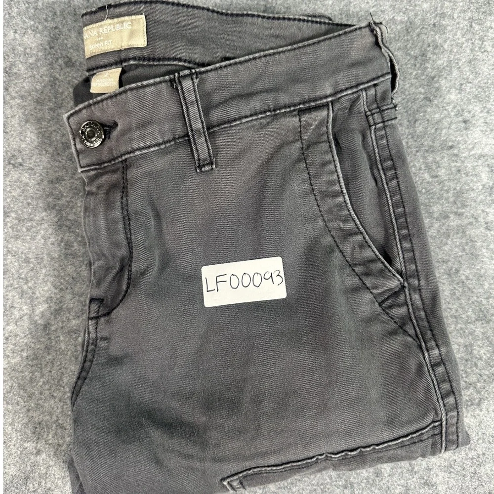 Banana Republic Skinny Fit Cargo Pants‎ 2 Grey Ankle Zip Utility